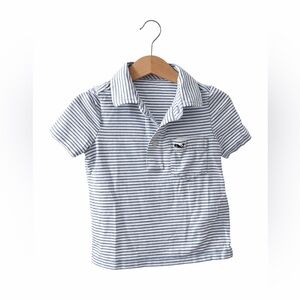 Vineyard Vines Navy and White Striped Kids Polo